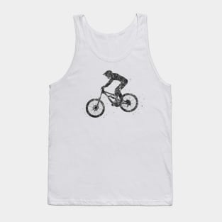 Downhill mountain bike black and white Tank Top